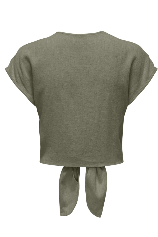ONLSIESTA SS KNOT LIN BL SHIRT PNT 15322270 DEEP LICHEN GREEN